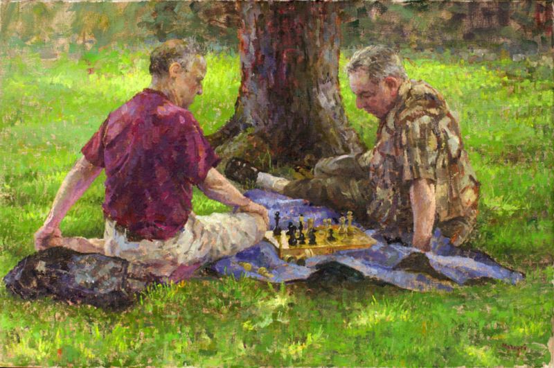Chess Players 16x24